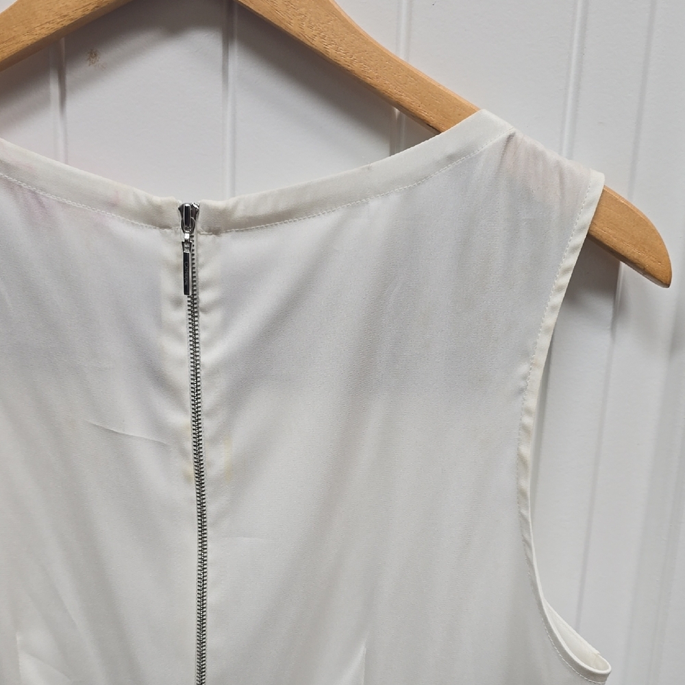 Catherine Malandrino Medium Black and White Sleeveless Blouse - Picture 7 of 9